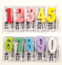 ナンバーキャンドル　数字　キャンドル　ロウソク パステル
カメヤマナンバーキャンドルパステル　(単品)